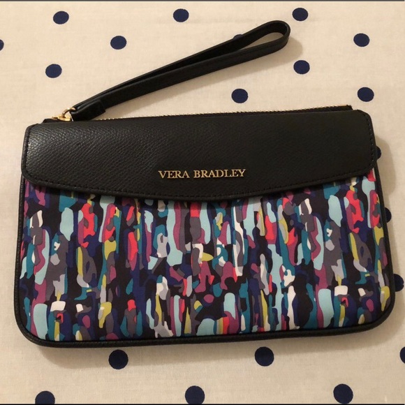 Vera Bradley Handbags - NWT Vera Bradley Watercolor Brushstrokes Wristlet